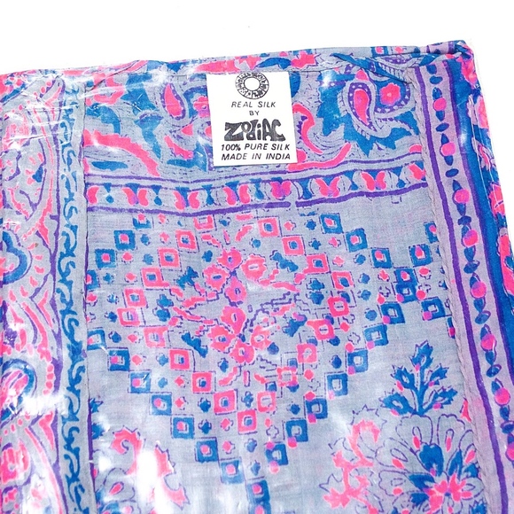 VTG 70's ZODIAC India Hand Blocked Kimono - Picture 5 of 5